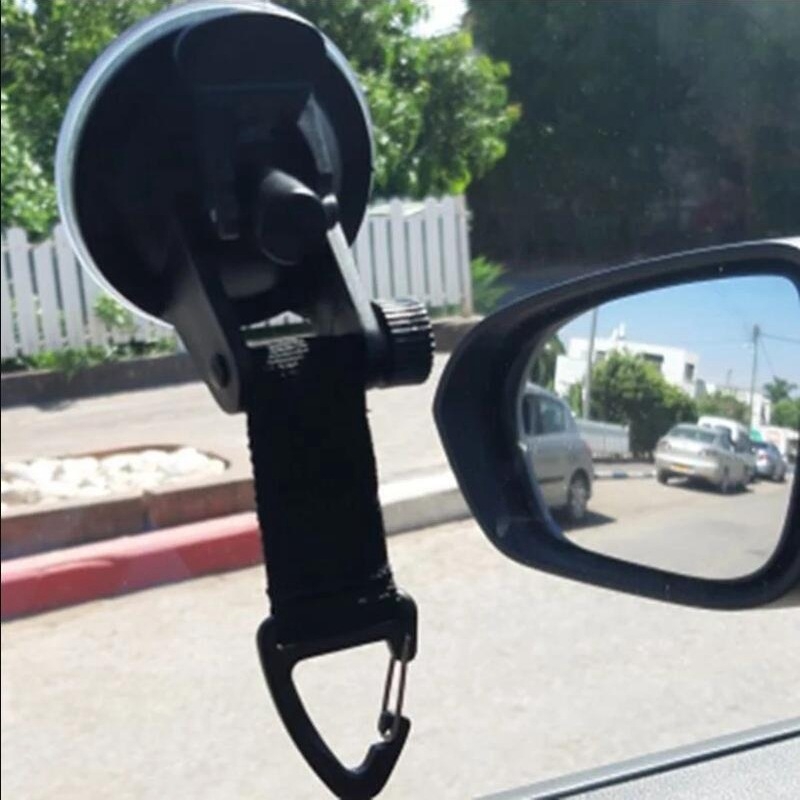 Кука с вакуум за палатка за автомобил, сърцевидна форма, ABS + нейлонова лента, носимост до 10 кг