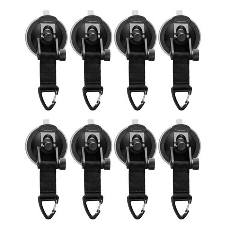 Кука с вакуум за палатка за автомобил, сърцевидна форма, ABS + нейлонова лента, носимост до 10 кг