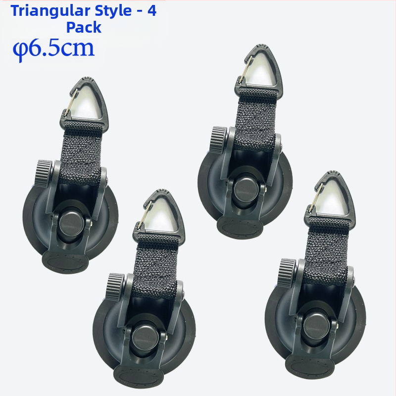 Кука с вакуум за палатка за автомобил, сърцевидна форма, ABS + нейлонова лента, носимост до 10 кг