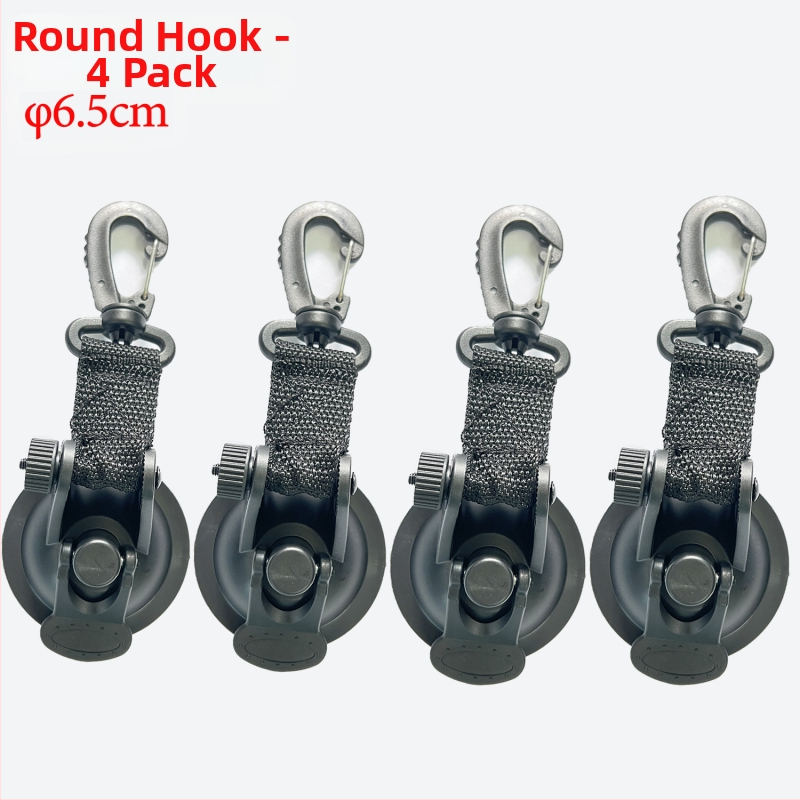 Кука с вакуум за палатка за автомобил, сърцевидна форма, ABS + нейлонова лента, носимост до 10 кг