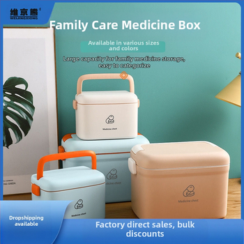 Θήκη αποθήκευσης φαρμάκων, μεγάλης χωρητικότητας, πολυεπίπεδη κατασκευή, φορητή, ABS υλικό