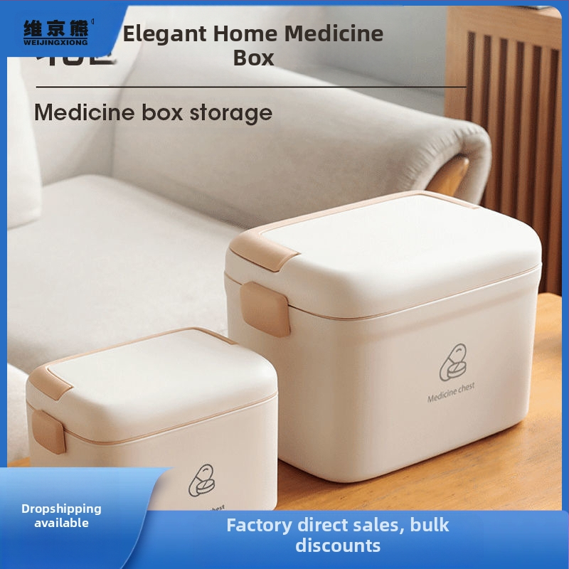 Θήκη αποθήκευσης φαρμάκων, μεγάλης χωρητικότητας, πολυεπίπεδη κατασκευή, φορητή, ABS υλικό