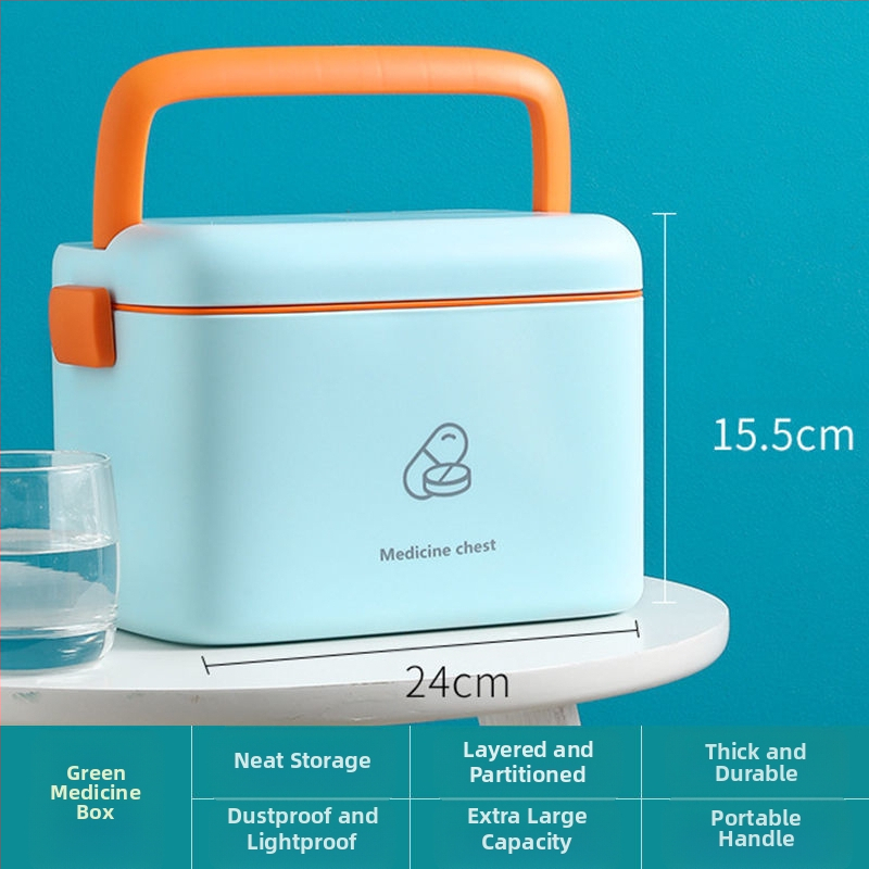 Θήκη αποθήκευσης φαρμάκων, μεγάλης χωρητικότητας, πολυεπίπεδη κατασκευή, φορητή, ABS υλικό