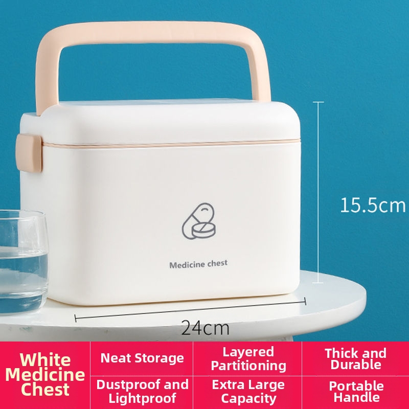 Θήκη αποθήκευσης φαρμάκων, μεγάλης χωρητικότητας, πολυεπίπεδη κατασκευή, φορητή, ABS υλικό