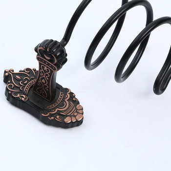 Επιτοίχιος στήριγμα για πιστολάκι μαλλιών — Αλουμινίου κράμα, Μοντέλο 001, Αντικέ φινίρισμα, Φόρτωση 15 kg