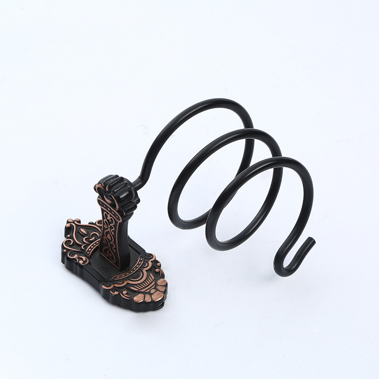 Επιτοίχιος στήριγμα για πιστολάκι μαλλιών — Αλουμινίου κράμα, Μοντέλο 001, Αντικέ φινίρισμα, Φόρτωση 15 kg