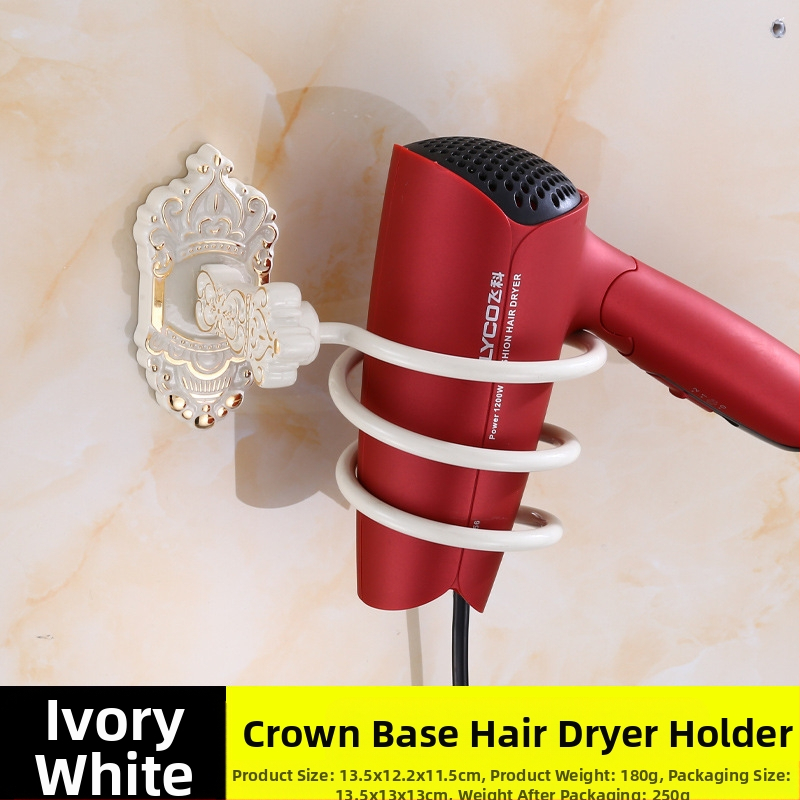 Επιτοίχιος στήριγμα για πιστολάκι μαλλιών — Αλουμινίου κράμα, Μοντέλο 001, Αντικέ φινίρισμα, Φόρτωση 15 kg