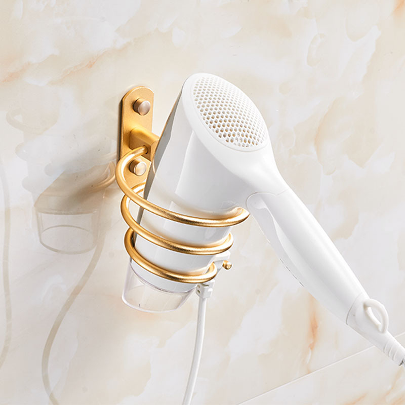 Стенен държач за сешоар за баня — алуминиева конструкция, анодирано покритие, монтаж без пробиване, товароподемност 2 кг, модел 9442