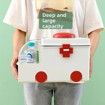 Φορητό κουτί αποθήκευσης φαρμάκων, 8 διαμερίσματα, μοντέλο 0600, πλαστικό