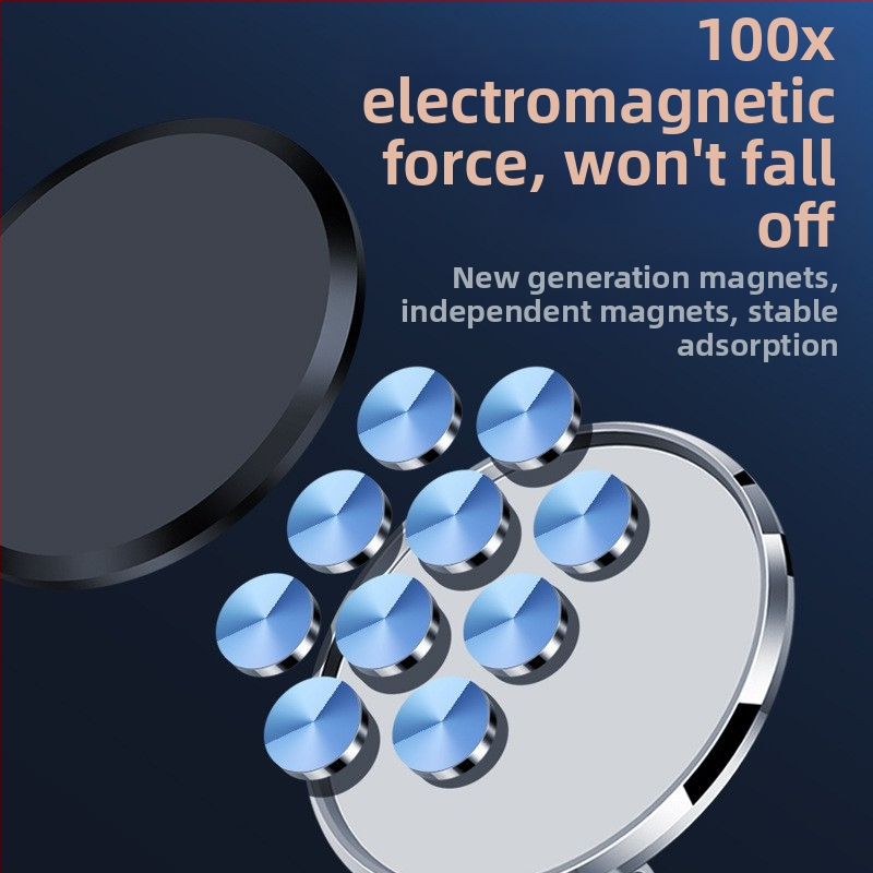 Držač za telefon u automobilu s magnetskim pričvršćivanjem na ploču instrumenta, cinkovog legura, sklopni, višenamjenski