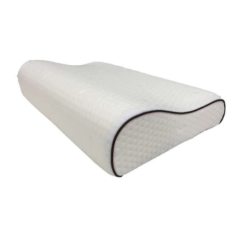 Μαξιλάρι αυχένα με memory foam, κυματοειδές σχήμα, γέμισμα 98% αργής ανάκτησης, πυρήνας από χημικές ίνες, δυνατότητα εξατομίκευσης