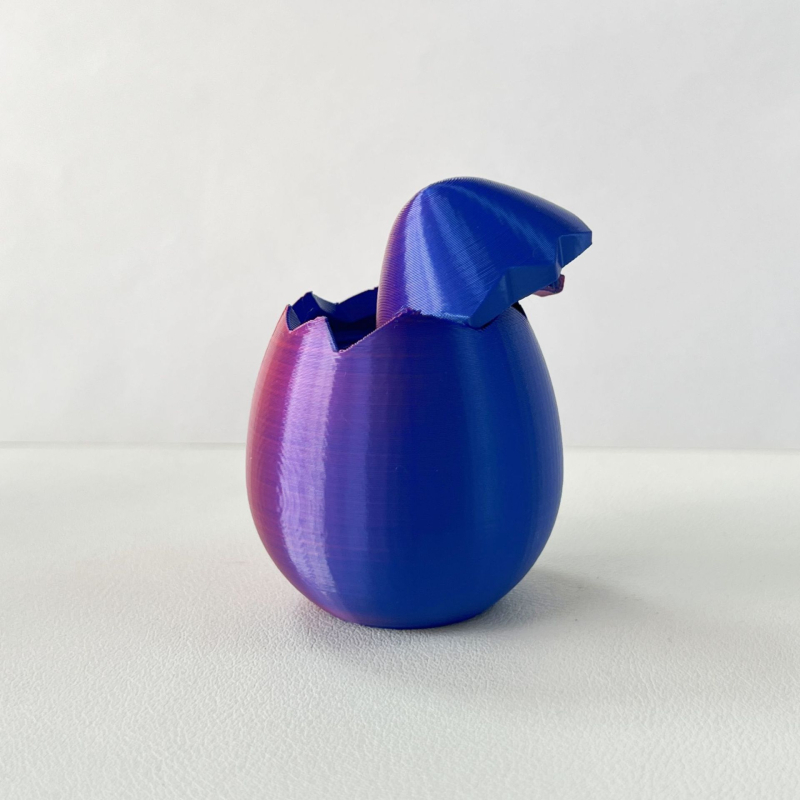 Великденско яйце-изненада - Материал PLA - Стил: модерно изкуство - Занаят: машинно гравиране - Производствен процес: гравиране - Форма: изненадващо яйце