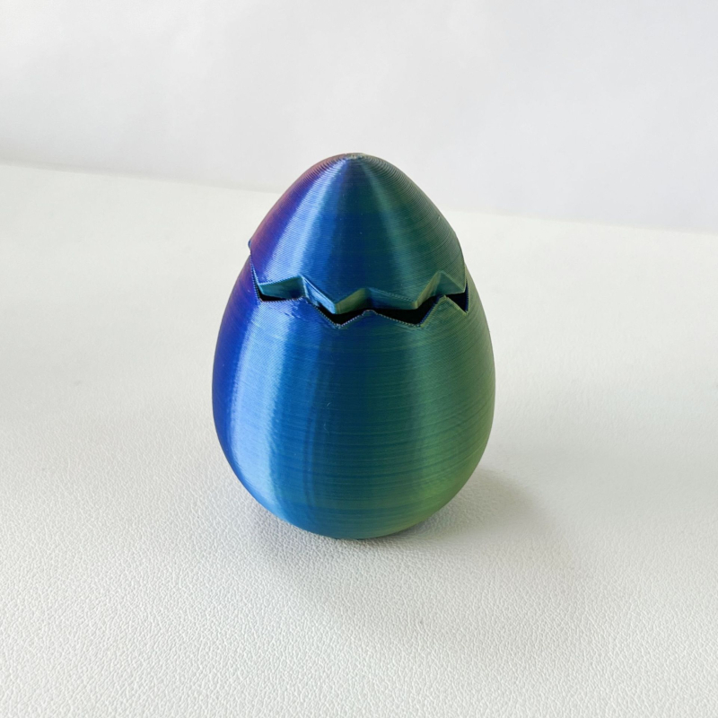 Великденско яйце-изненада - Материал PLA - Стил: модерно изкуство - Занаят: машинно гравиране - Производствен процес: гравиране - Форма: изненадващо яйце