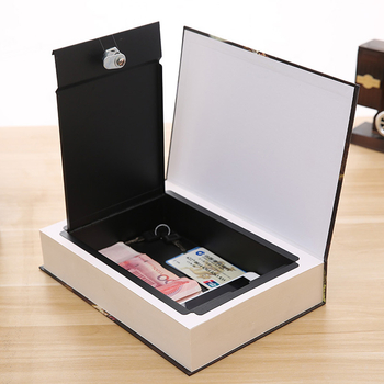 Seif metal în formă de carte cu lacăt (Material: metal; Ambalaj: blister; Importat: Nu)