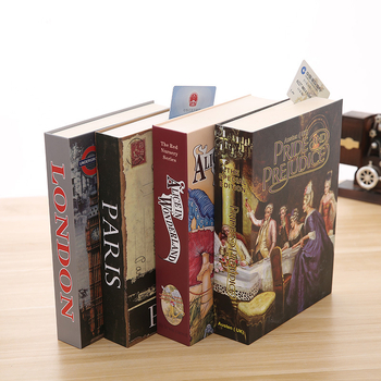 Seif metal în formă de carte cu lacăt (Material: metal; Ambalaj: blister; Importat: Nu)