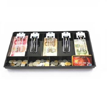Кутия за монети с четири отделения и катарама за сортиране и съхранение
