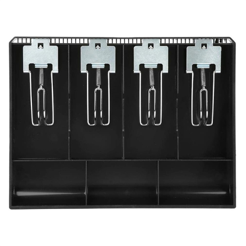 Кутия за монети с четири отделения и катарама за сортиране и съхранение