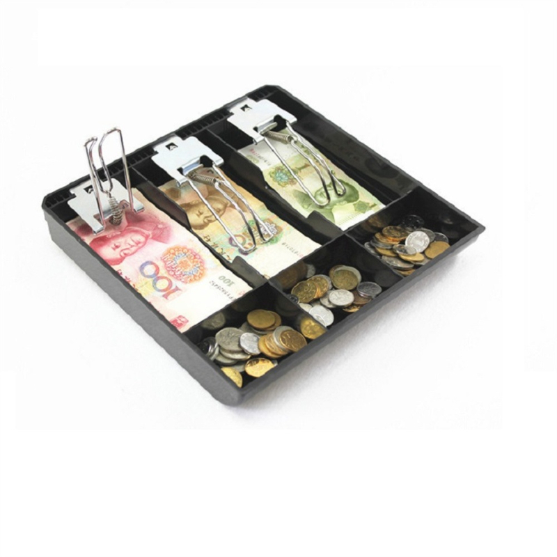 Кутия за монети с четири отделения и катарама за сортиране и съхранение