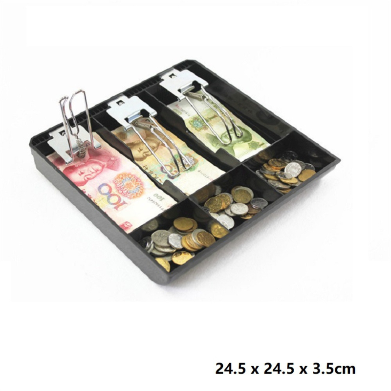 Кутия за монети с четири отделения и катарама за сортиране и съхранение