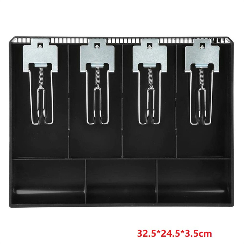 Кутия за монети с четири отделения и катарама за сортиране и съхранение