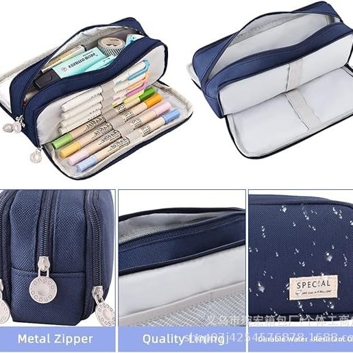 Θήκη μ mollυβιών με πολυστρωτικό σχεδιασμό και διπλό παράθυρο — Oxford υλικό, για μαθητές γυμνασίου, μάρκα Encourage