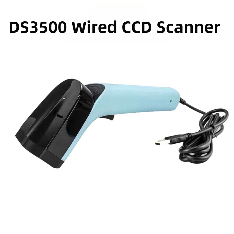 Настолен USB баркод-скенер с резолюция 640×480, скорост на сканиране 300 скана/сек, тегло 0,4 кг, гаранция 1 година