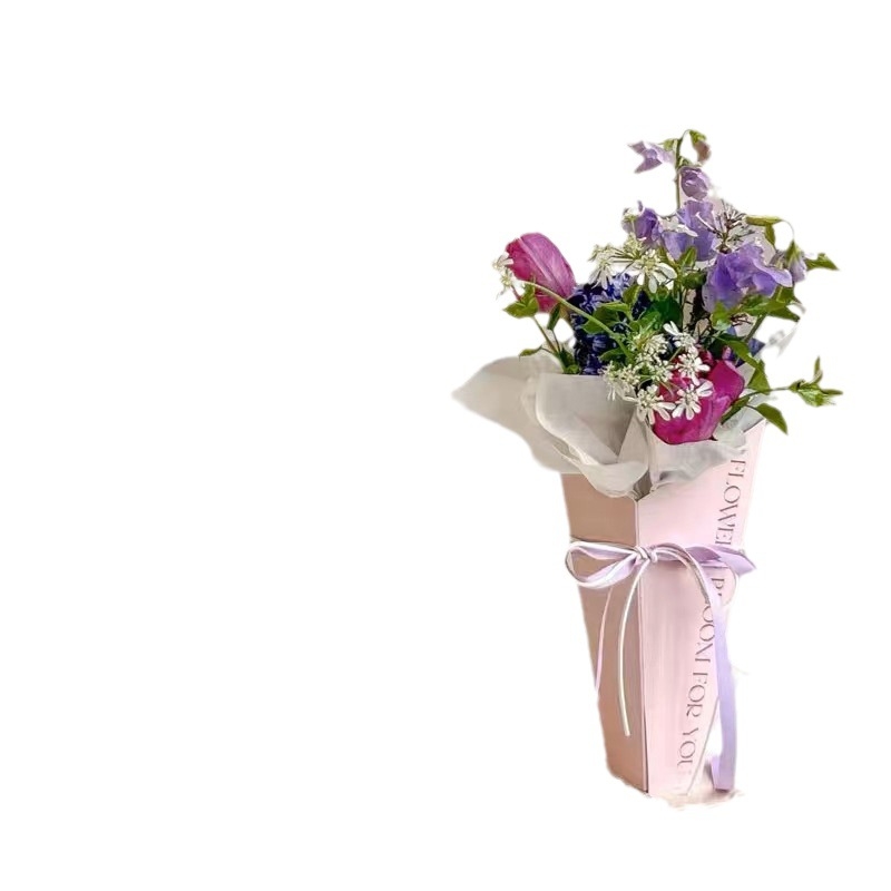 Τριγωνική θήκη για ανθοδέσμες – χαρτόνι, εκτύπωση, προορίζεται για δώρα και λουλούδια, μοντέλο: χαρτί, τύπος συσκευασίας: Opp bag, 5 τεμάχια ανά συσκευασία, Ημέρα του Αγίου Βαλεντίνου