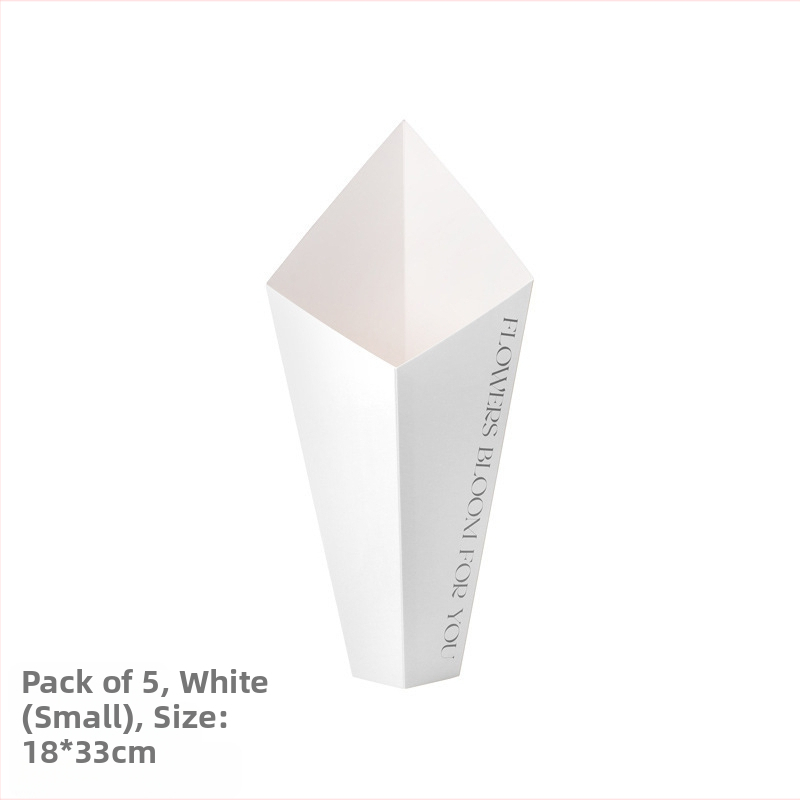 Τριγωνική θήκη για ανθοδέσμες – χαρτόνι, εκτύπωση, προορίζεται για δώρα και λουλούδια, μοντέλο: χαρτί, τύπος συσκευασίας: Opp bag, 5 τεμάχια ανά συσκευασία, Ημέρα του Αγίου Βαλεντίνου