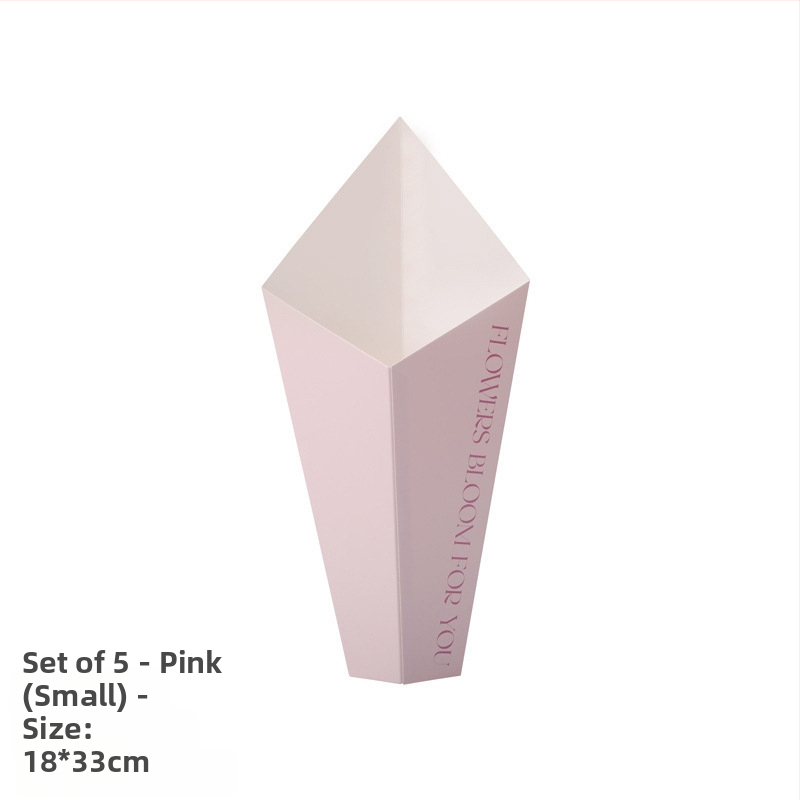 Τριγωνική θήκη για ανθοδέσμες – χαρτόνι, εκτύπωση, προορίζεται για δώρα και λουλούδια, μοντέλο: χαρτί, τύπος συσκευασίας: Opp bag, 5 τεμάχια ανά συσκευασία, Ημέρα του Αγίου Βαλεντίνου