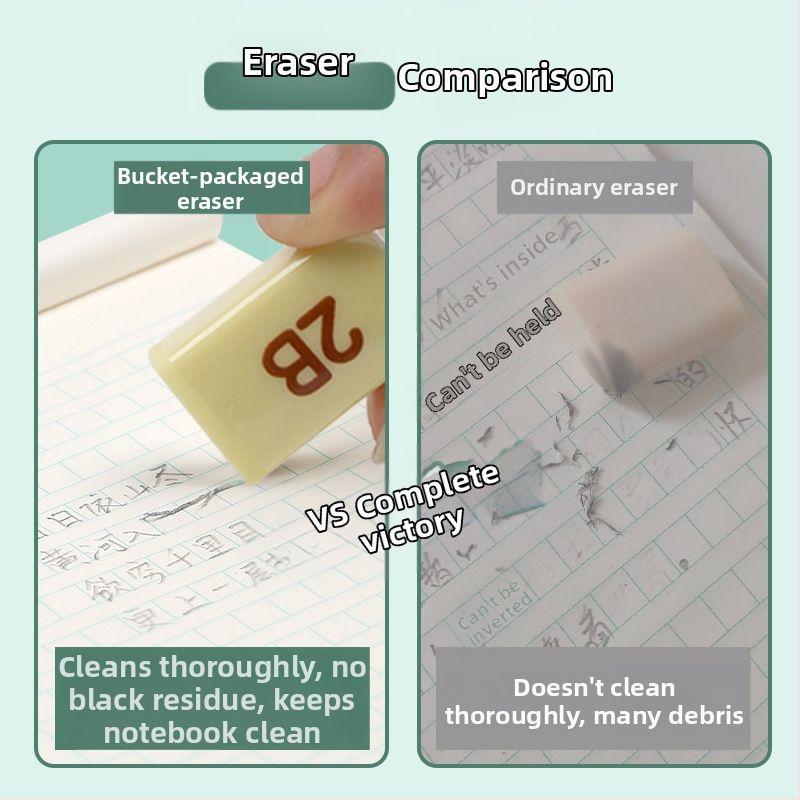 Double Leaves цилиндрична гума за моливи, каучук, модел 5-037, опаковки по 30 или 50 броя, персонализирано лого