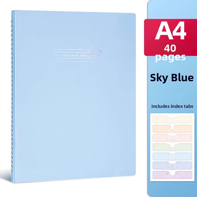 Deli папка за ноти, PP материал, прозрачни вложки за нотни листове, рефилуема папка за ноти