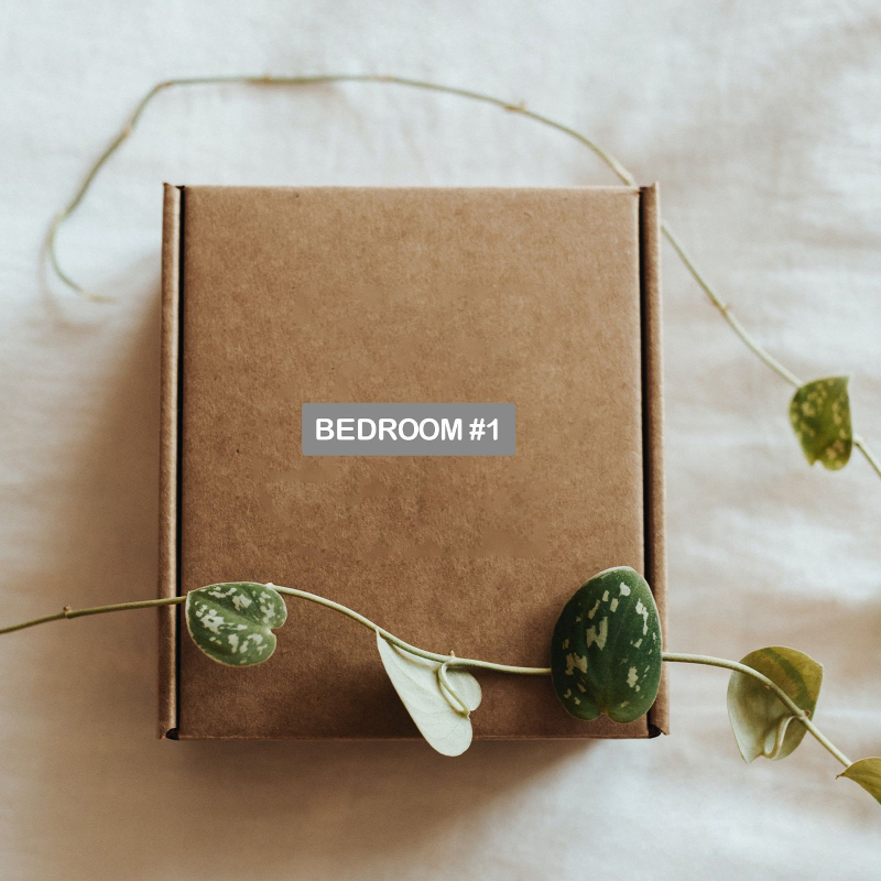 Pārvietošanas etiķetes – 14 etiķetes uz lapu, pārklāts papīrs, izturība līdz 110°C