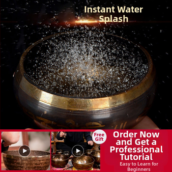 Βουδιστικό χάλκινο δοχείο ήχου για ανάγνωση σούτρων και θεραπεία με ήχο — μπρονζέ διαλογιστικό μπολ, μάρκα Yidian auspicious color