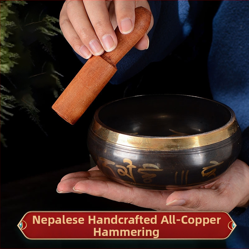 Βουδιστικό χάλκινο δοχείο ήχου για ανάγνωση σούτρων και θεραπεία με ήχο — μπρονζέ διαλογιστικό μπολ, μάρκα Yidian auspicious color