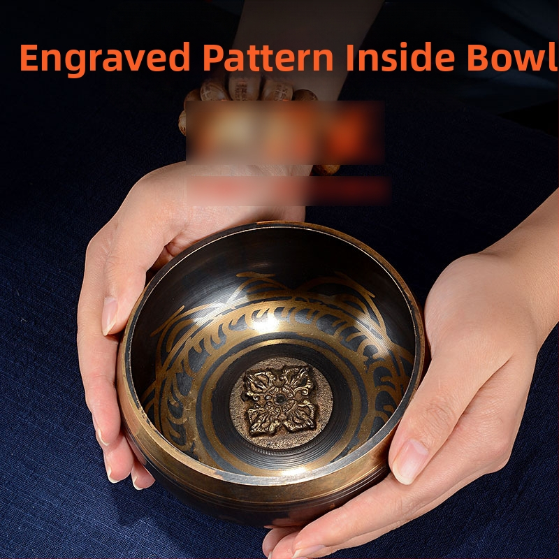 Будистка звукова чаша за терапия с звук и рецитиране на сутри — бронзова медитационна чаша, марка Yidian auspicious color