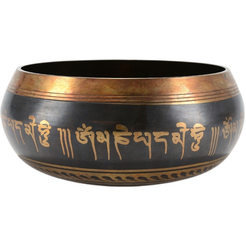 Βουδιστικό χάλκινο δοχείο ήχου για ανάγνωση σούτρων και θεραπεία με ήχο — μπρονζέ διαλογιστικό μπολ, μάρκα Yidian auspicious color