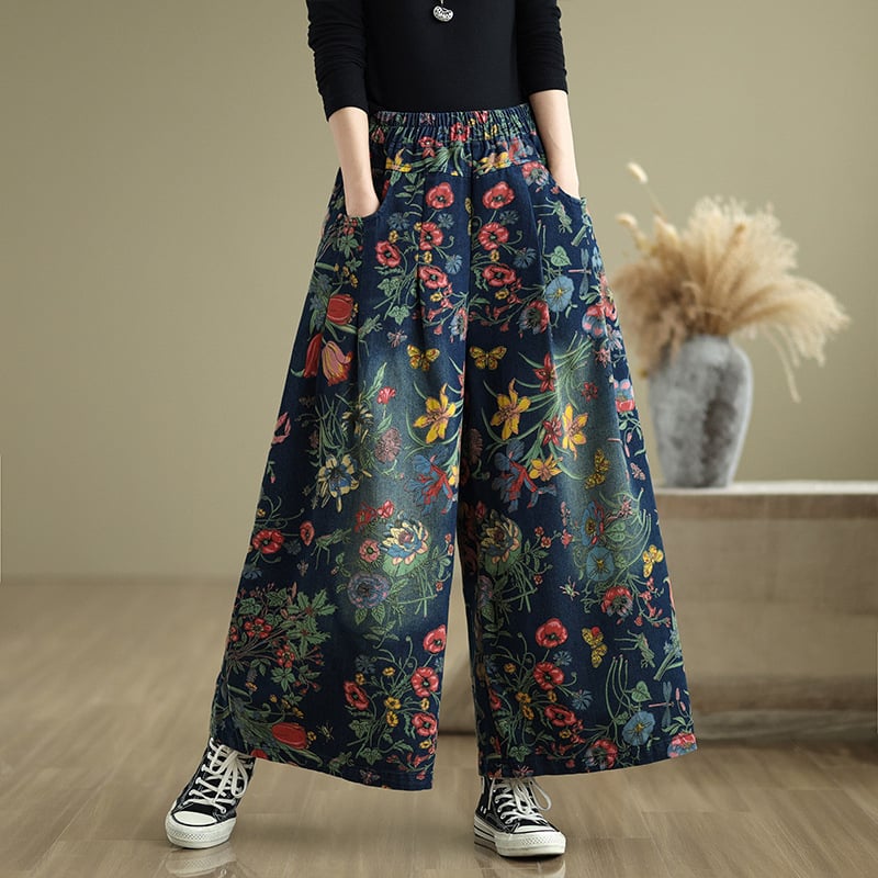 Ženske casual denim hlače s širokim nogama, složeni stil, duljina devet bodova, ljeto 2025, vlakna koja sadrže klor
