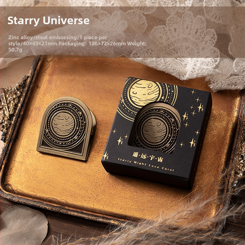 Mo Mo метални клипчета за планер — серия Starry Night Love Song, 6 дизайна