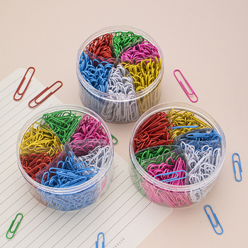 Műanyag bevonatú acél papírkapcsok, hatrekeszes hengeres csomagolás, modell 6T-1/6T-2/6T-3