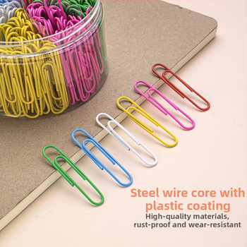 Μεταλλικοί κλιπ χαρτιού με πλαστικό επίχρισμα, κυλινδρική συσκευασία με έξι διαμερίσματα, μοντέλο 6T-1/6T-2/6T-3