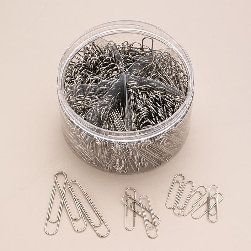 Műanyag bevonatú acél papírkapcsok, hatrekeszes hengeres csomagolás, modell 6T-1/6T-2/6T-3