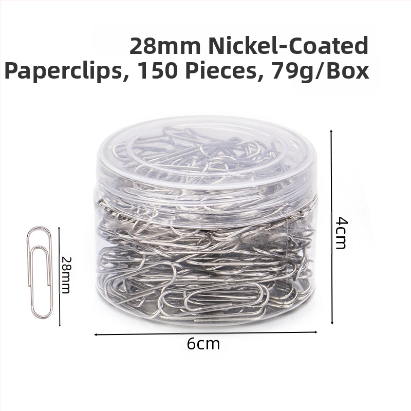 Műanyag bevonatú acél papírkapcsok, hatrekeszes hengeres csomagolás, modell 6T-1/6T-2/6T-3