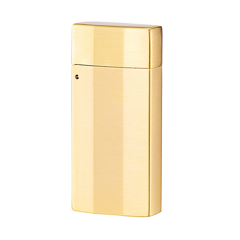 Metāla šķiltavas korpuss ar atveramu vāku, retro minimālisks dizains, kompakts, saderīgs ar butānu, logotipa drukāšana un personalizēšana