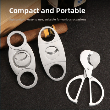 Fan Sheng nerūsējošā tērauda cigāru griezējs ar elektroplakētas virsmas, dubulti asmeņi, pielāgojams