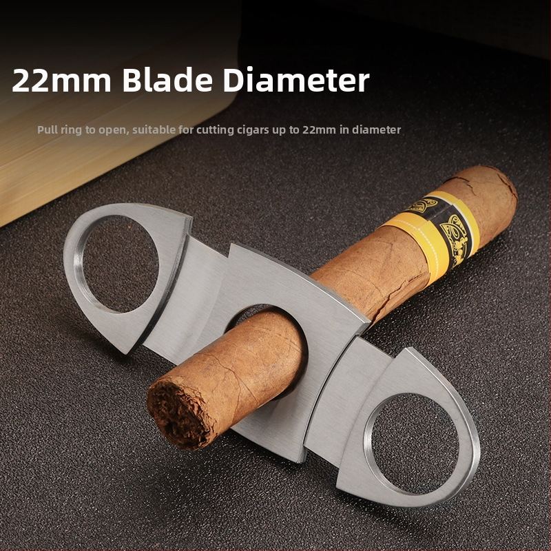 Fan Sheng нож за пури от неръждаема стомана, електроплакирана повърхност, двуостри режещи ръбове