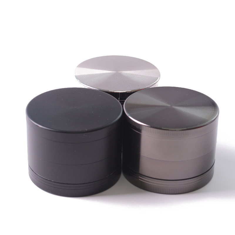 Cinka sakausējuma četrslāņu plakanais tabakas smalcinātājs, metāla, diametrs 40/50/63 mm