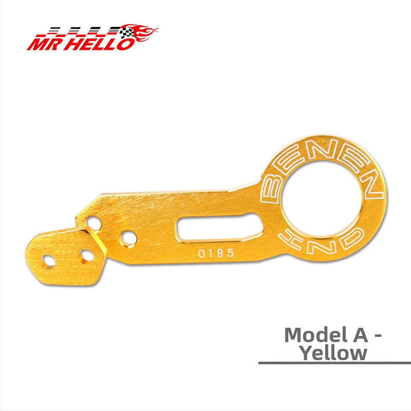 Автомобилна теглеща кука от алуминиева сплав, със скоба за задържане, модел 001, за задния жлеб