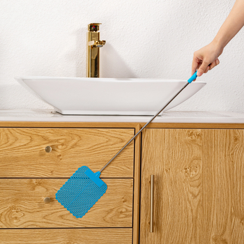 Αναδιπλούμενο παχύτερο μεγάλο τετράγωνο φτυάρι για μύγες – για κουνούπια και κατσαρίδες; Υλικά: TPR, 201 ανοξείδωτο ατσάλι, PP; μη τοξικό; προσαρμόζεται