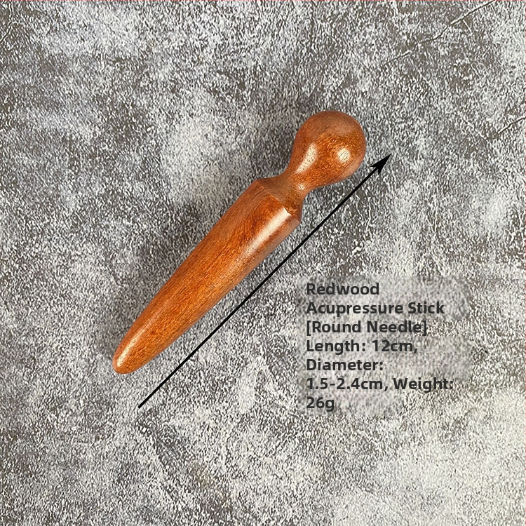 Махагонова пръчка за акупунктурен масаж – дървен масажен инструмент за дома, офиса, храма и хотела