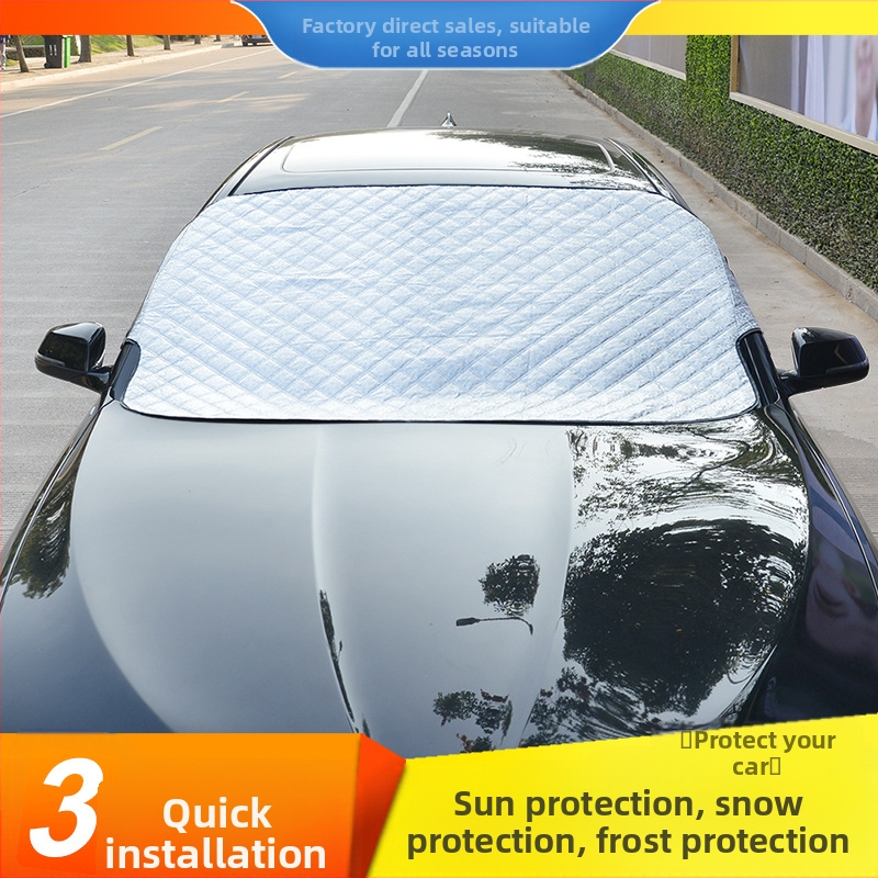 Αντηλιακή ασπίδα αυτοκινήτου με φιλμ αλουμινίου, 370 g, δυνατότητα εκτύπωσης λογότυπου